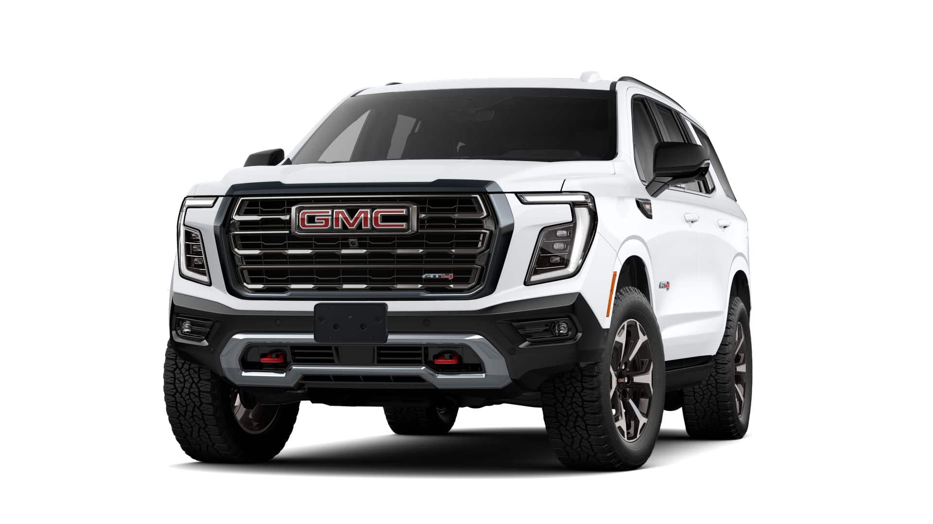 2026 GMC Yukon AT4 Ultimate in Summit White — front three-quarter view