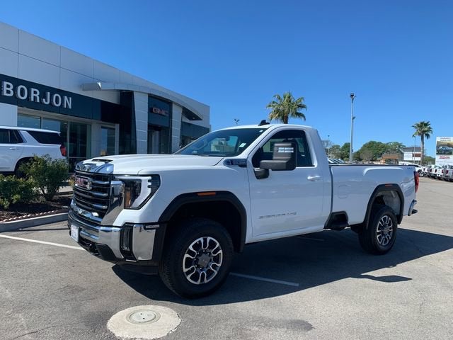 2025 GMC Sierra 3500 HD SLE in Summit White — front three-quarter view