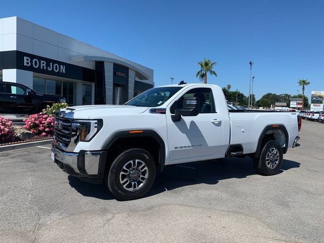 2026 GMC Sierra 3500 HD SLE in Summit White — front three-quarter view