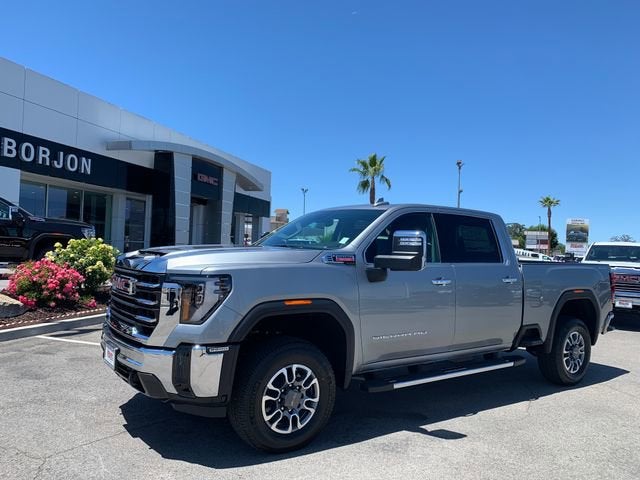2026 GMC Sierra 2500 HD SLT in Sterling Metallic — front three-quarter view