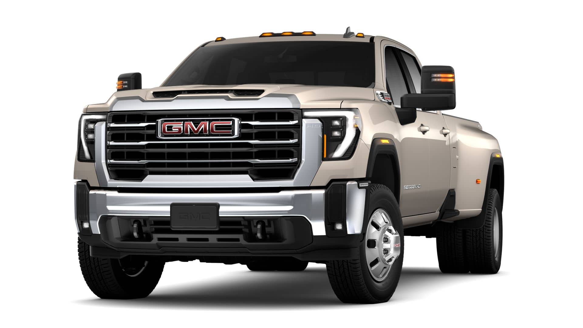 2026 GMC Sierra 3500 HD SLE DRW in Coastal Dune — front three-quarter view