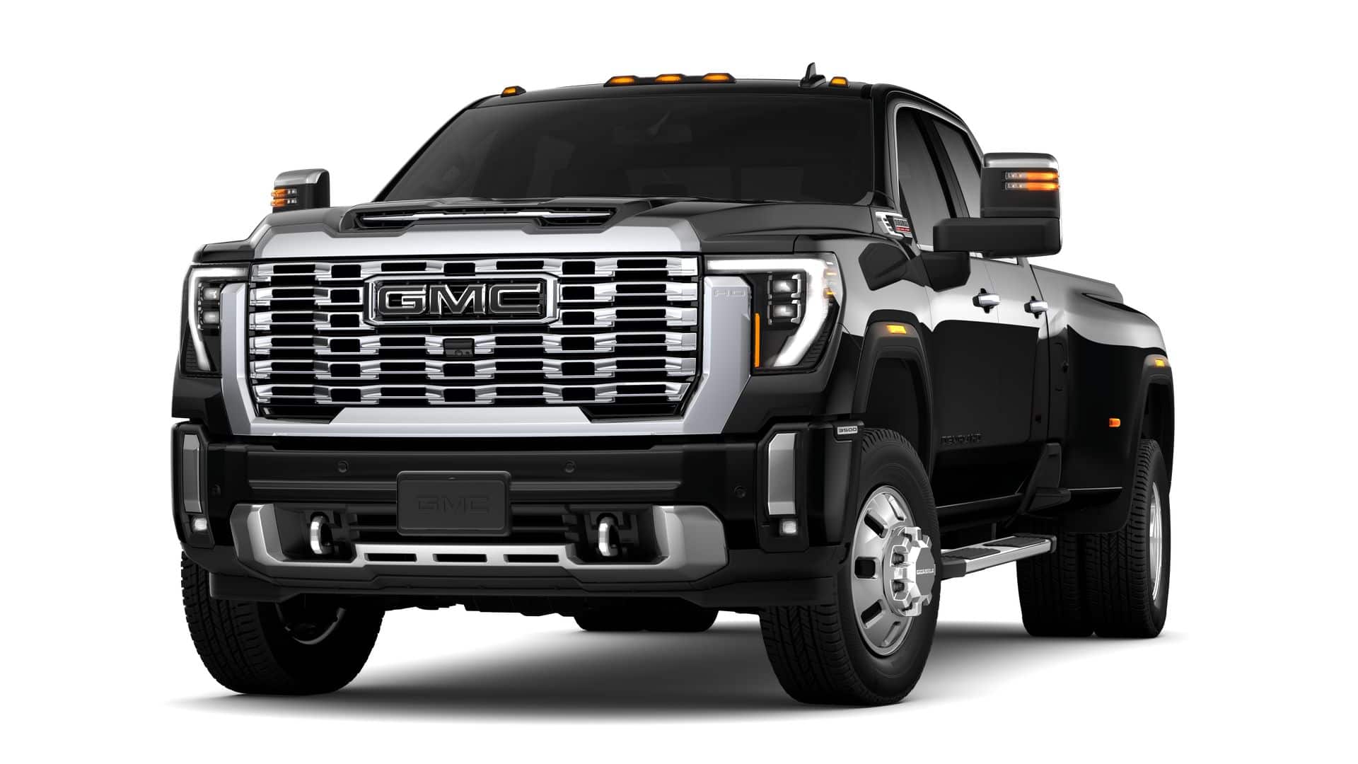 2026 GMC Sierra 3500 HD Denali DRW in Onyx Black — front three-quarter view
