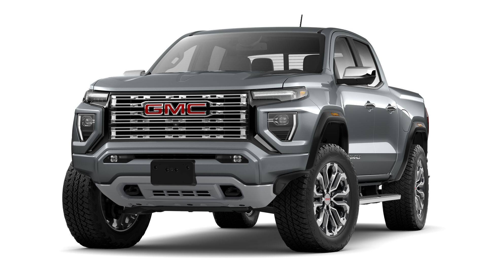2026 GMC Canyon Denali in Sterling Metallic — front three-quarter view