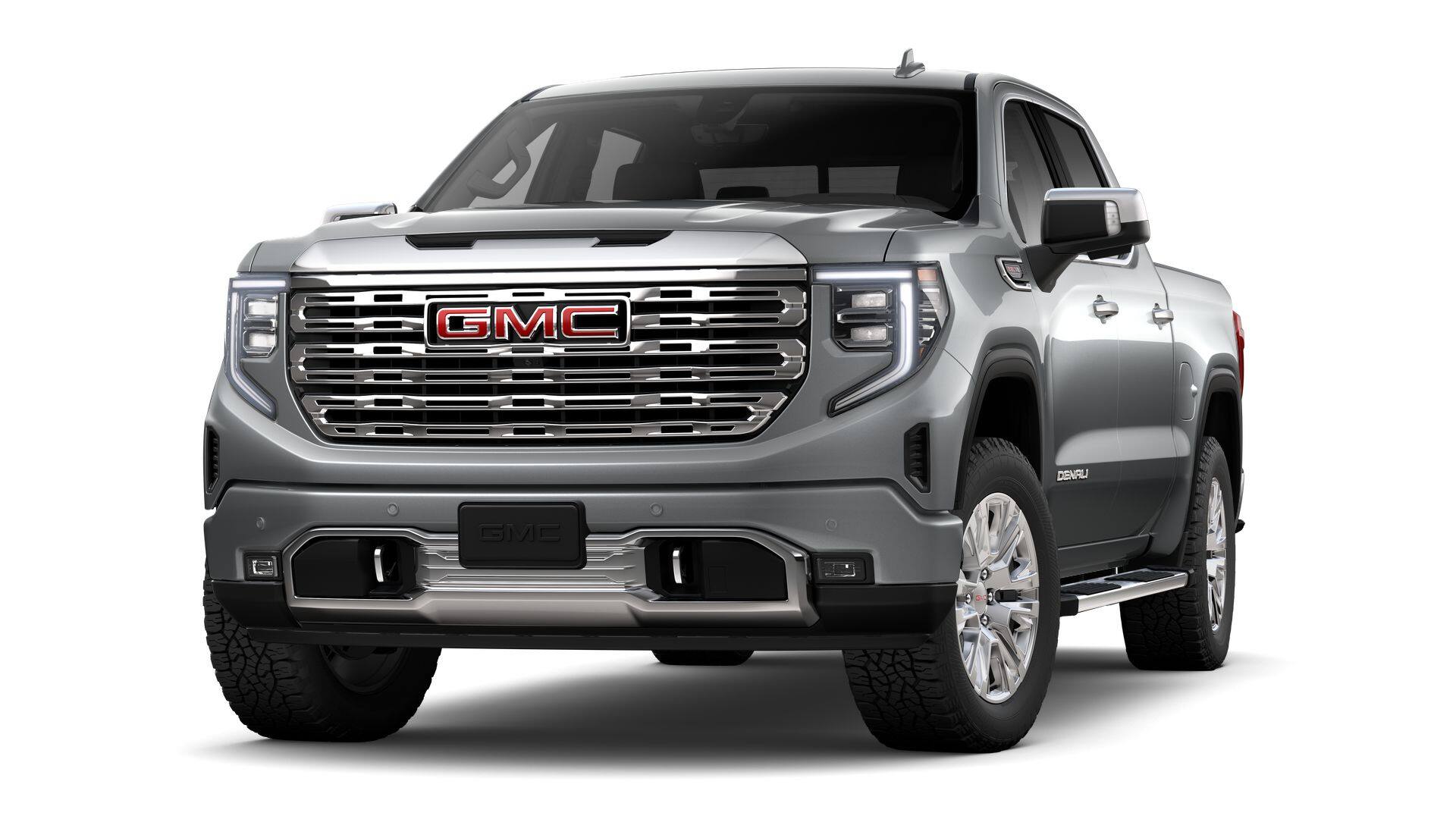 2026 GMC Sierra 1500 Denali in Sterling Metallic — front three-quarter view