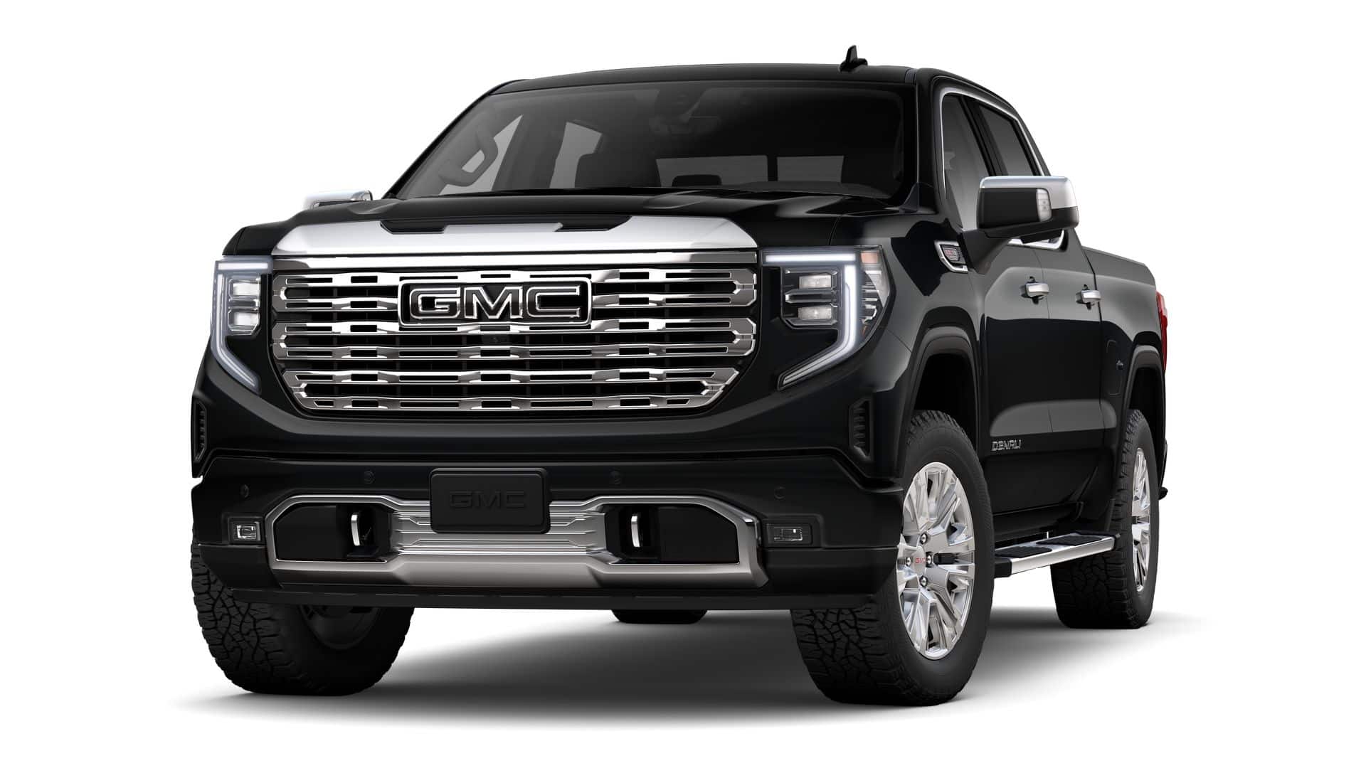 2026 GMC Sierra 1500 Denali in Onyx Black — front three-quarter view