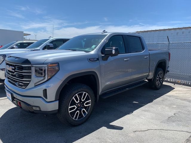 2026 GMC Sierra 1500 AT4 in Sterling Metallic — front three-quarter view
